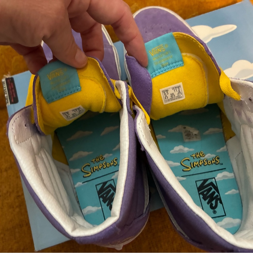 Vans Purple and Yellow Simpsons Sneakers - Picture 3 of 6